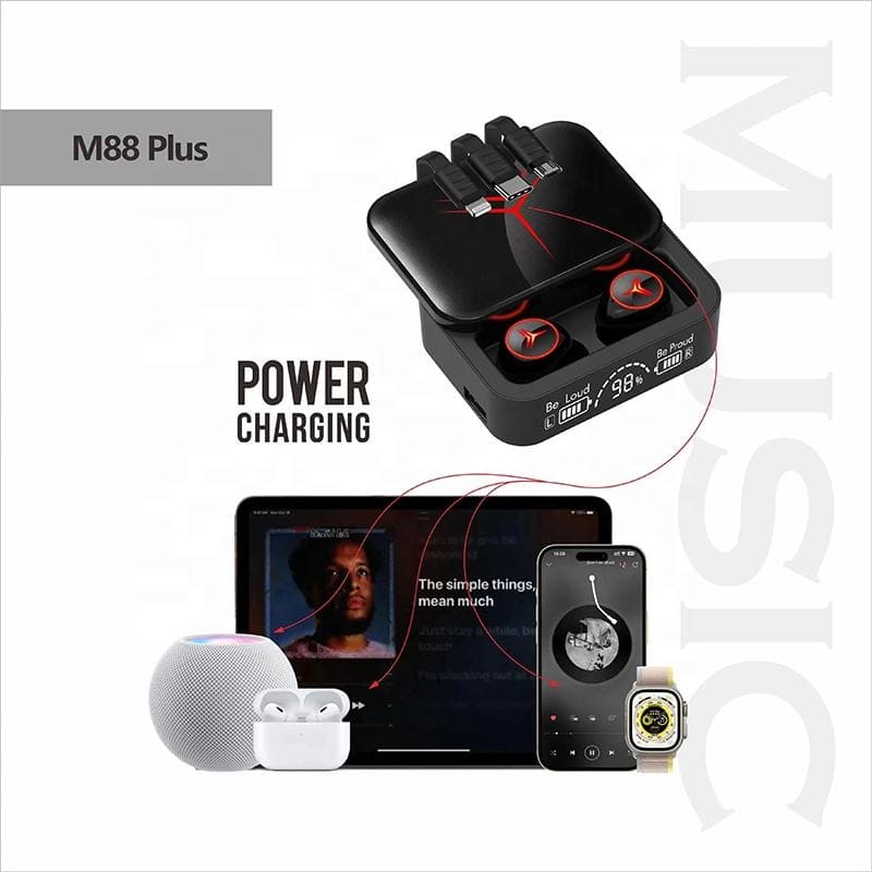 WaveSound Pro 🎧 AUDÍFONOS INALÁMBRICOS M88 PLUS 🔊✨