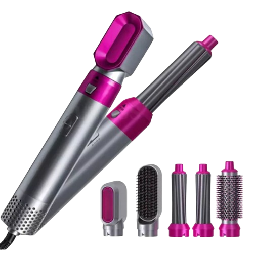 Cepillo Multifuncional 5 en 1 con Tecnología Cerámica — Alisa, Riza y Da Volumen sin Daño — HairPro™ — 💨🔥💁♀️