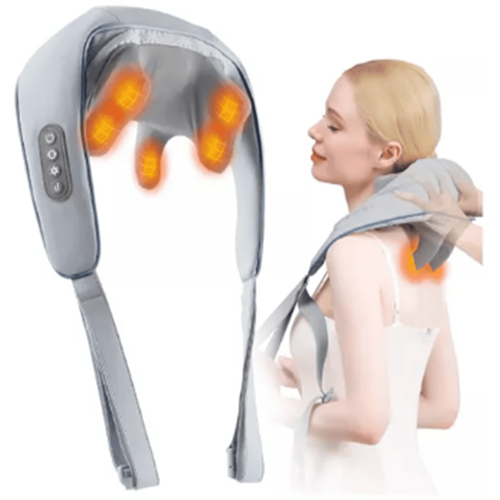 Masajeador Inalámbrico con Calor — Alivio Profundo para Cuello, Hombros y Espalda — RelaxPro™ — 🔥💆‍♂️✨