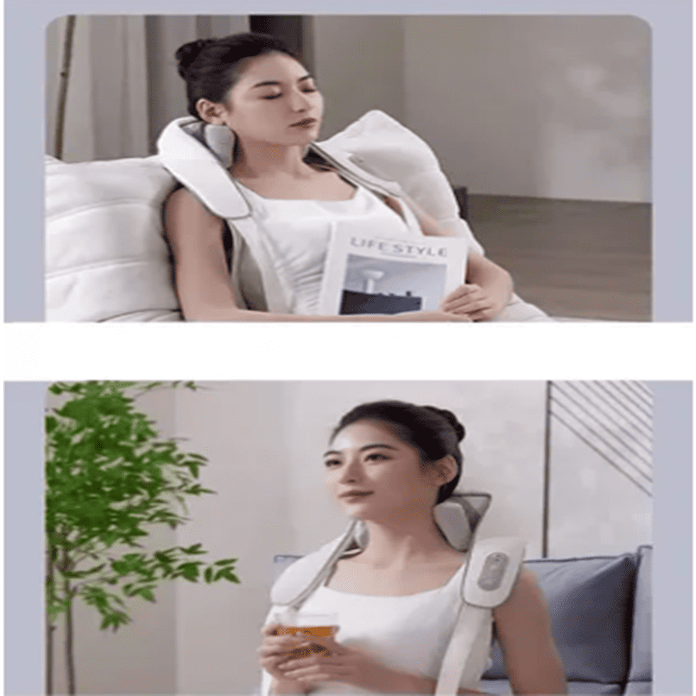 Masajeador Inalámbrico con Calor — Alivio Profundo para Cuello, Hombros y Espalda — RelaxPro™ — 🔥💆‍♂️✨